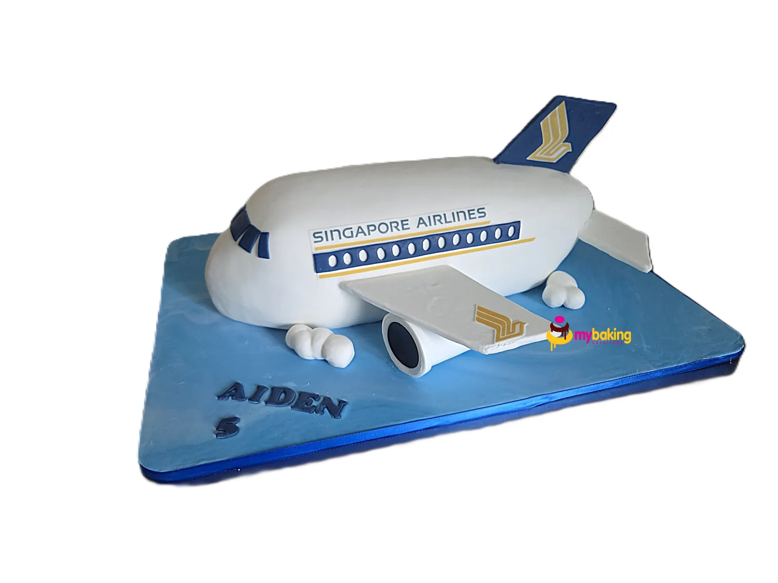 Custom airplane themed birthday cake San Francisco bakery